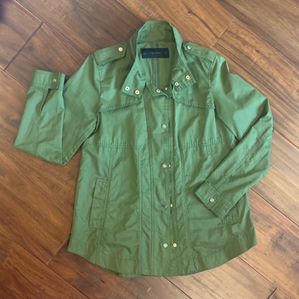 Zara lightweight jacket, olive green